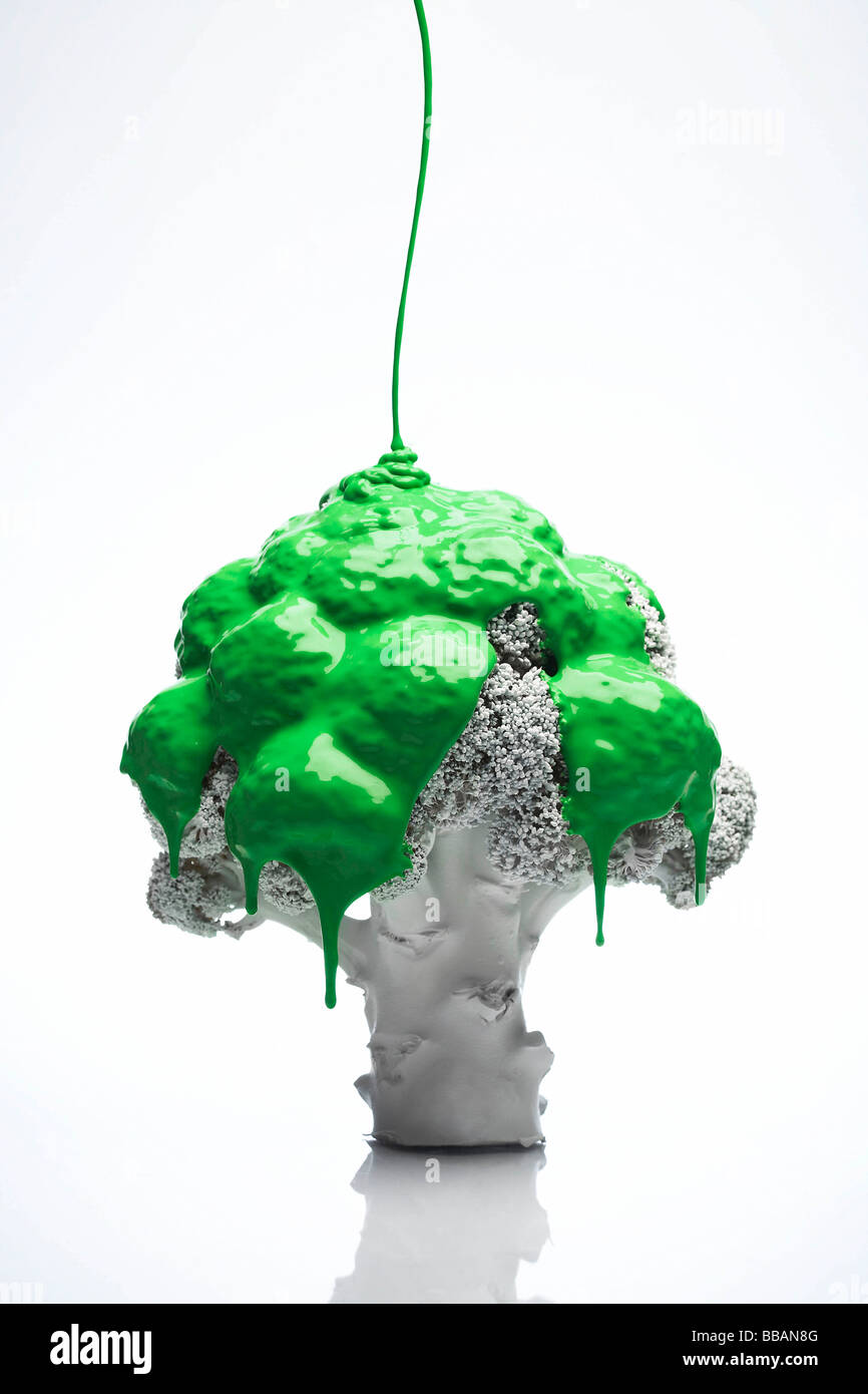 Brokkoli-Stamm mit Grün Stockfoto