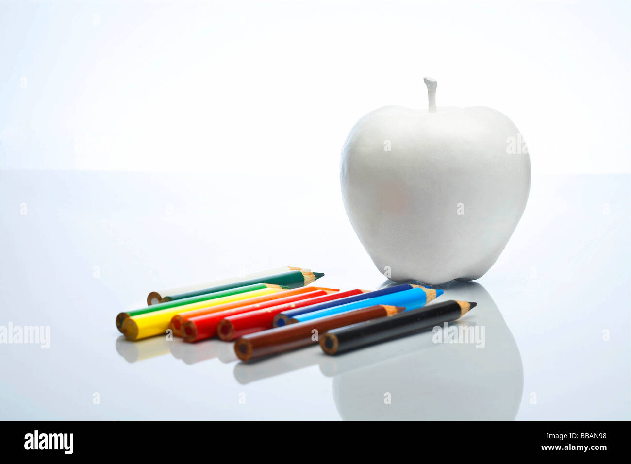 weißer Apfel Stockfoto