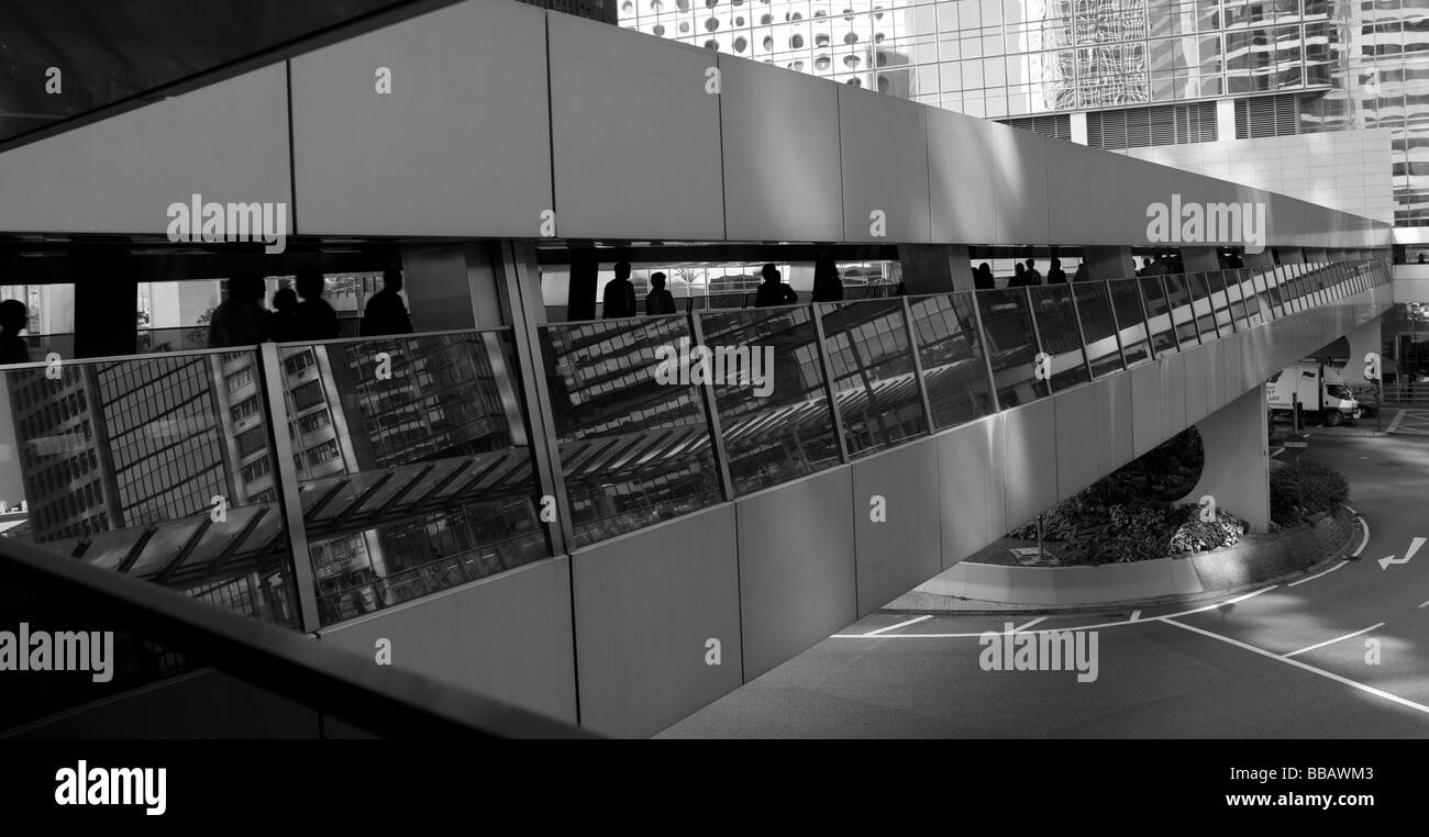 Überführung in Central District; Hongkong, China Stockfoto