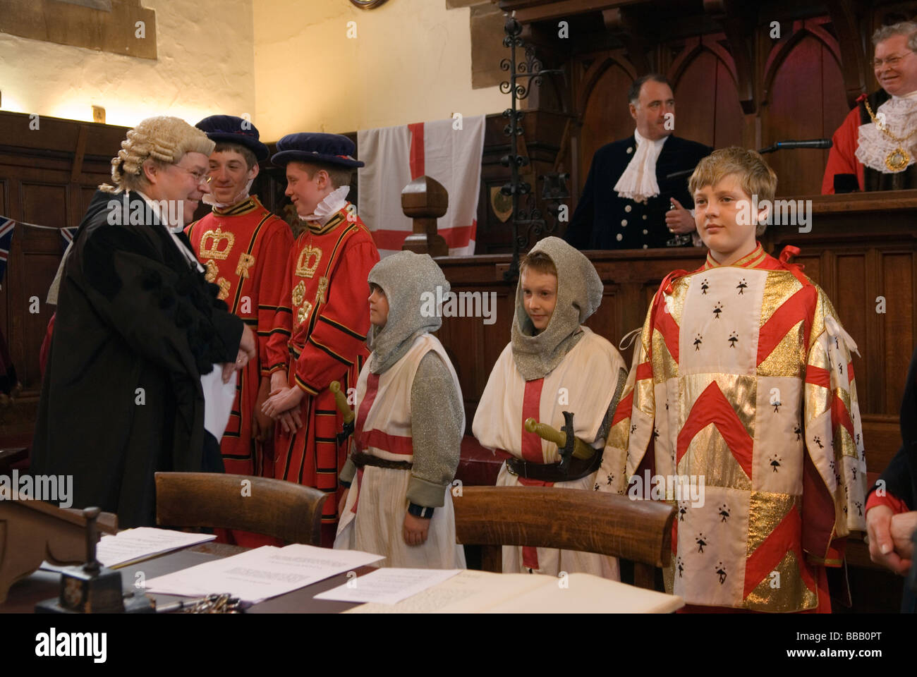 Court of Arraye Inspection of Men and Arms Lichfield Greenhill Bower Interior The Guildhall Lichfield Staffordshire England 2009 2000s UK HOMER SYKES Stockfoto