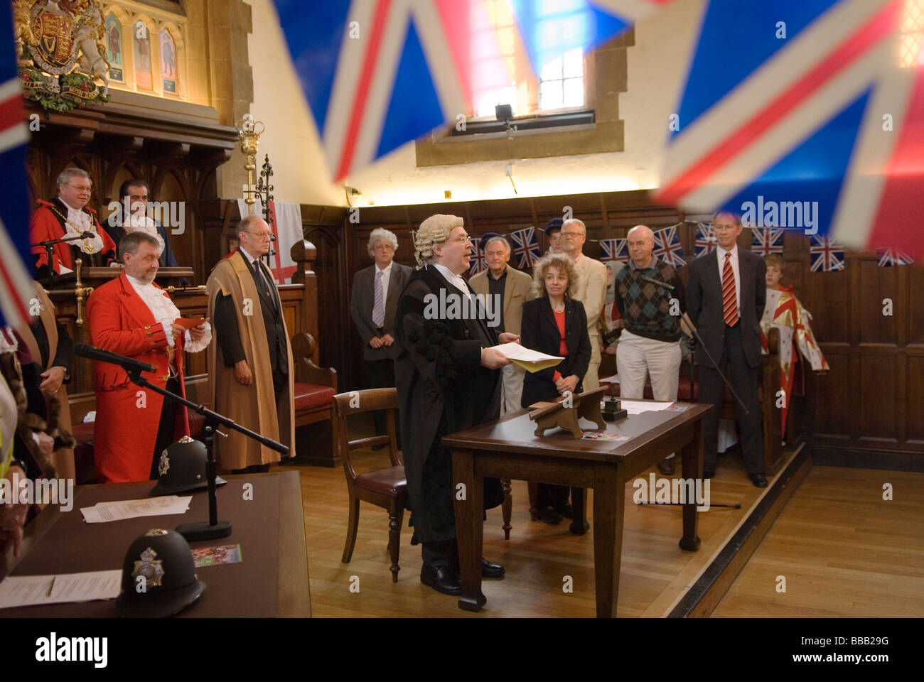 Court of Arraye Lichfield Greenhill Bower Interior The Guildhall Lichfield Staffordshire England 2009 2000s UK HOMER SYKES Stockfoto