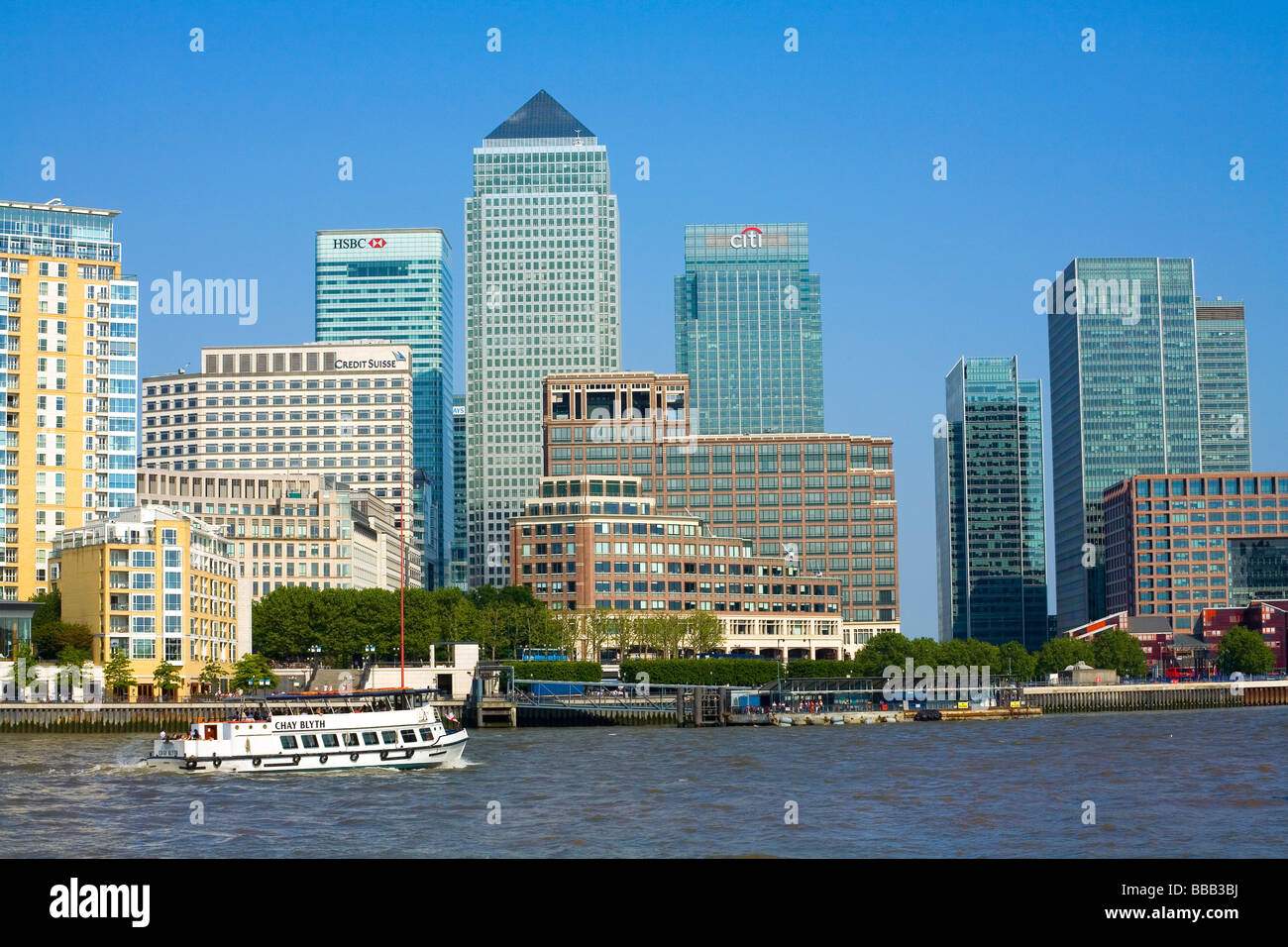 Canary Wharf finanziellen Banken Stockfoto