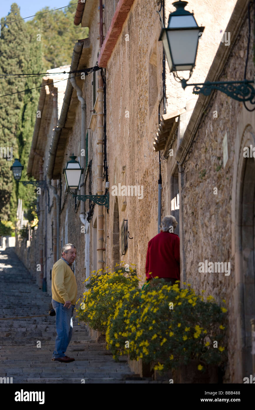 Calvari Stufen Pollensa Mallorca Spanien Stockfoto