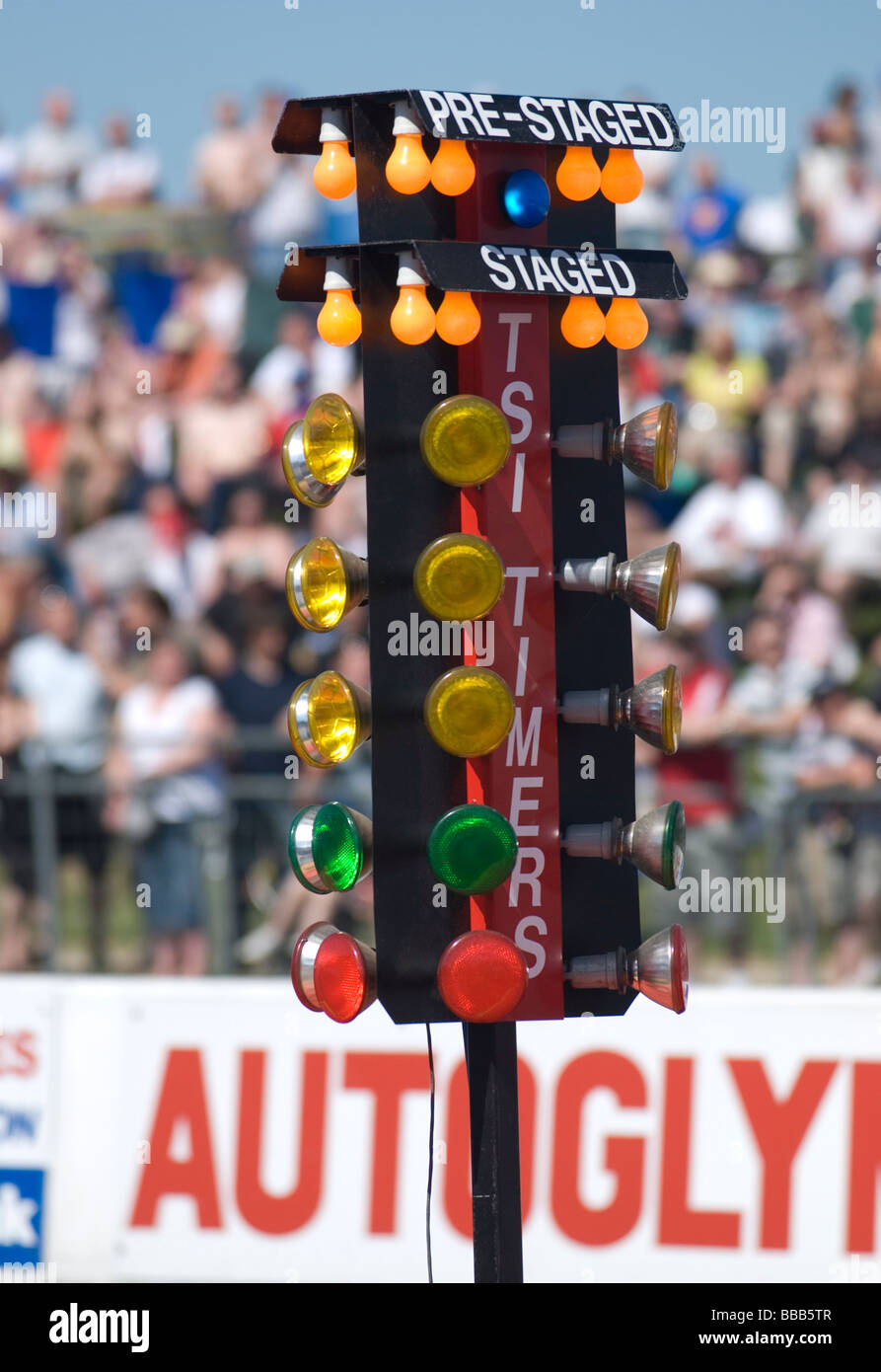 Das Main Event, FIA European Drag Racing auf dem Santa Pod Raceway, Wellingborough, UK Stockfoto