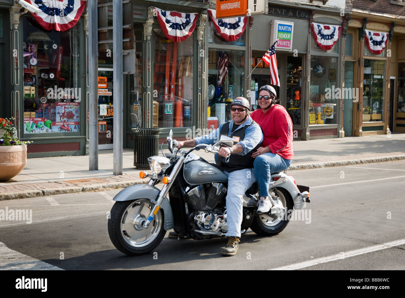 Biker im Seneca County Finger Lakes Region Waterloo New York Stockfoto