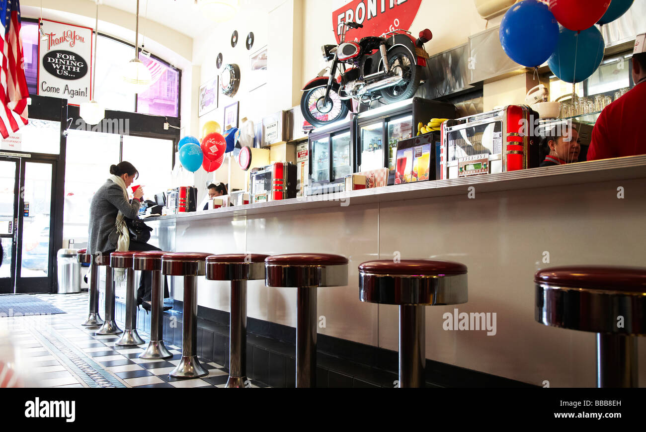 alten American Diner, San Francisco Stockfoto