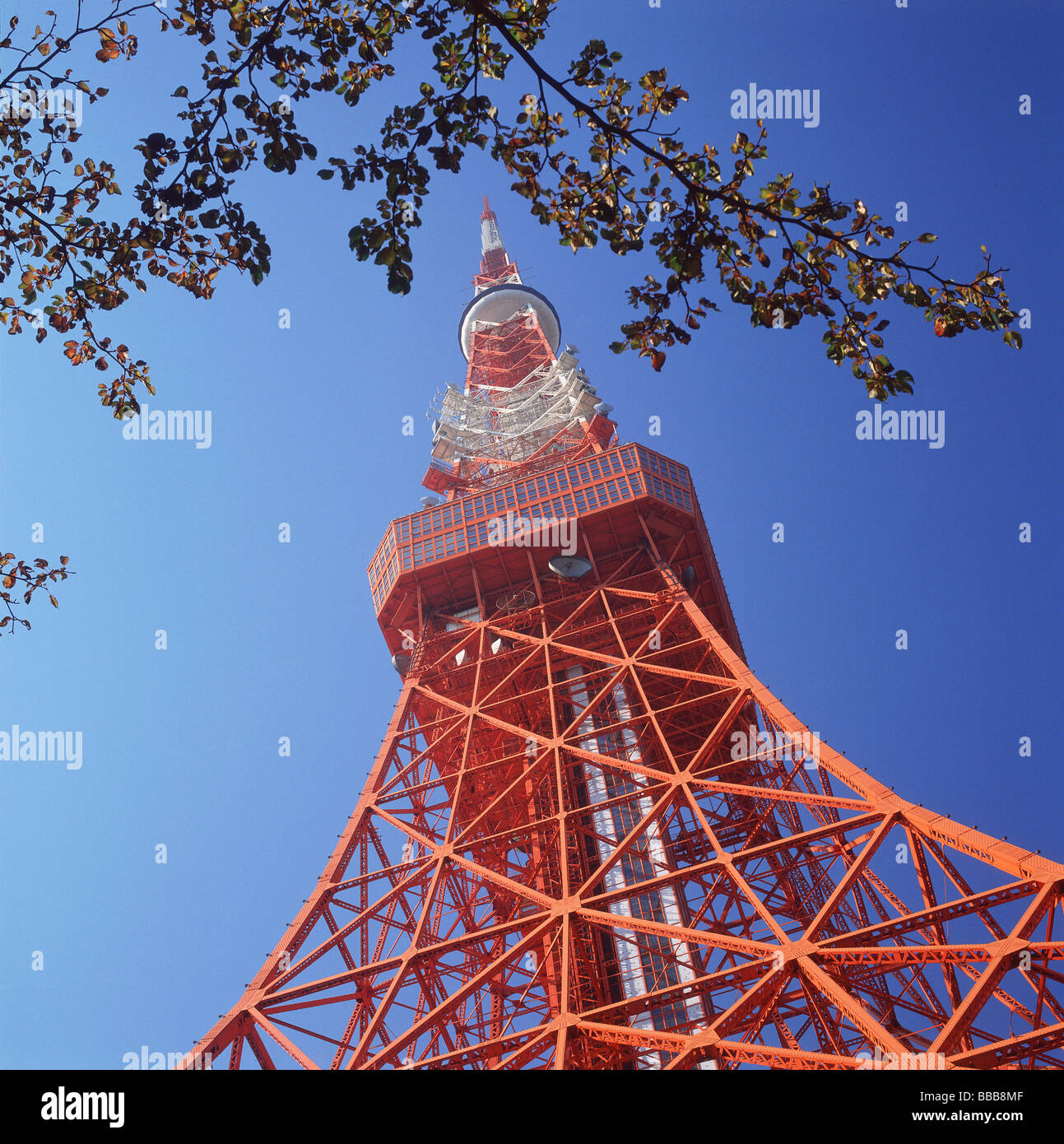 Japan, Tokyo, Tokyo Tower, modelliert nach dem Eiffelturm Stockfoto