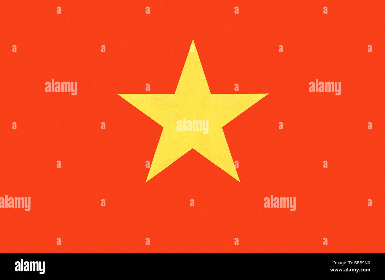 Vietnam, Saigon, vietnamesische Flagge Stockfoto