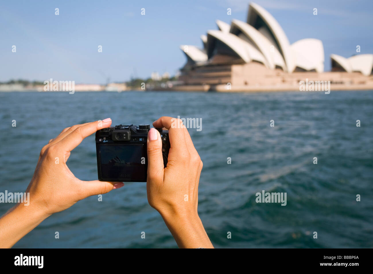 Fotografieren das Sydney Opera House.  Sydney, New South Wales, Australien Stockfoto