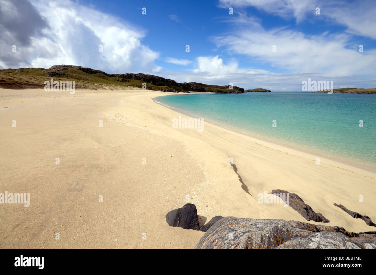 Strand auf der Insel Little Bernera, vor der Küste der Isle of Lewis, Western Isles, Schottland Stockfoto