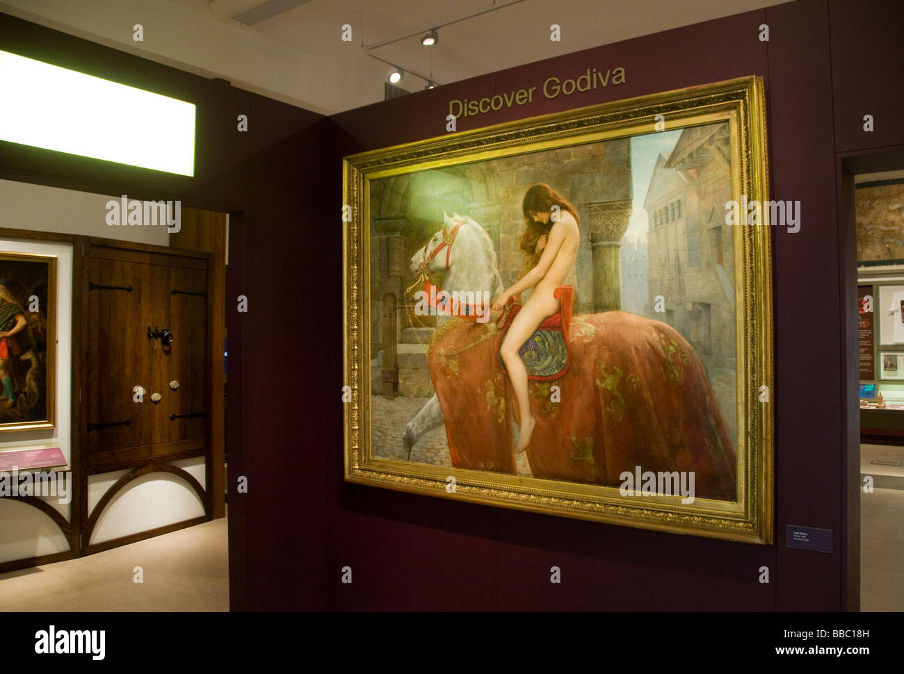 Ein Gemälde von Lady Godiva Herbert Art Gallery and Museum in Coventry, Großbritannien Stockfoto