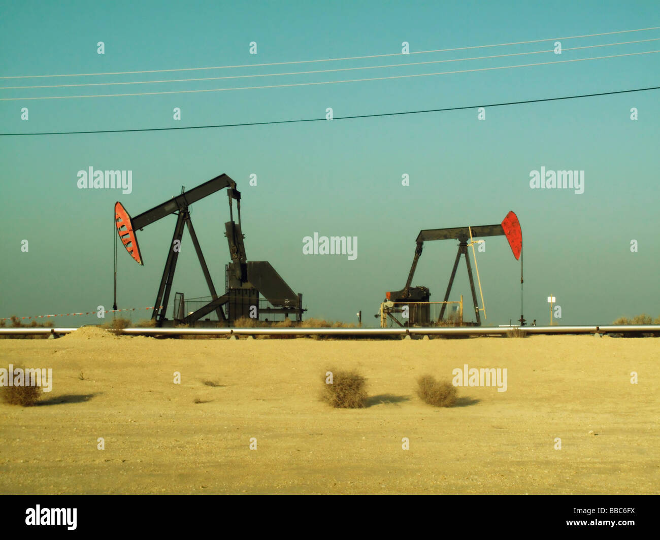 Öl-Bohrtürme Pumpen Stockfoto