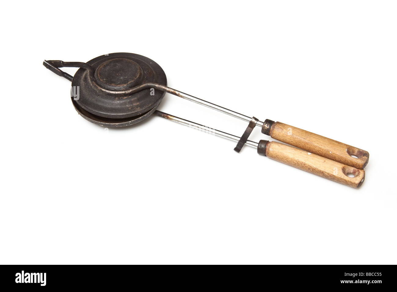 Waffeleisen isoliert auf einem weißen Studio-Hintergrund Stockfoto