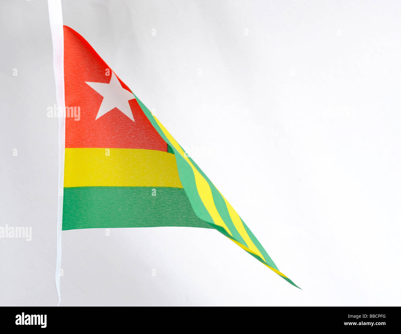 Nationalflagge Togo Stockfoto
