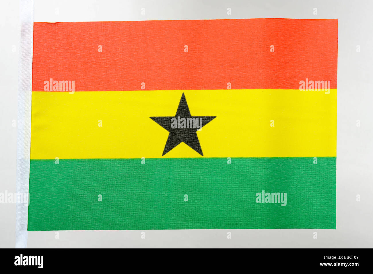 Nationalflagge von Ghana Stockfoto