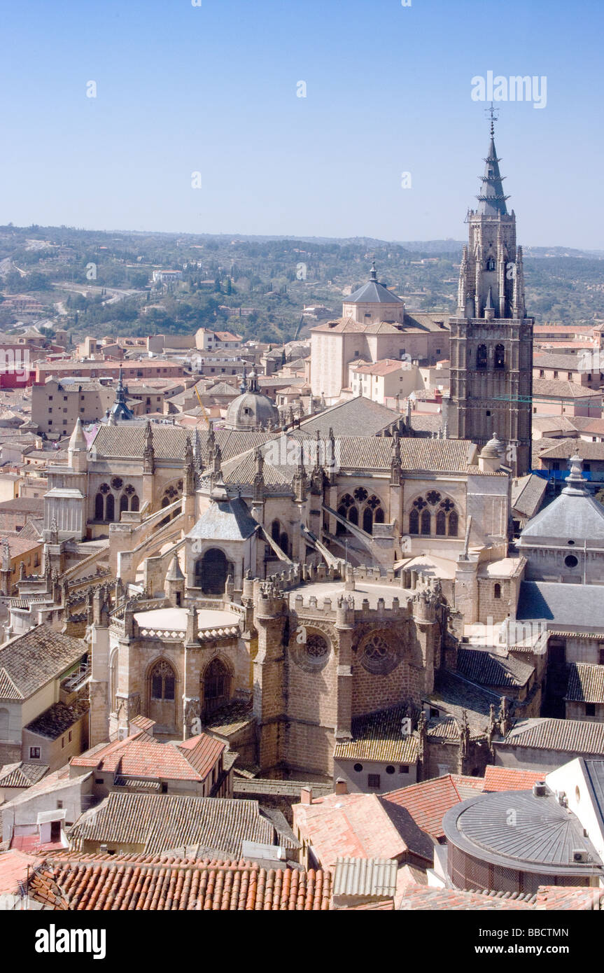 Vista Aerea De La Ciudad de Toledo Desde el Alcazar von Toledo aus dem Alcazar anzeigen Stockfoto