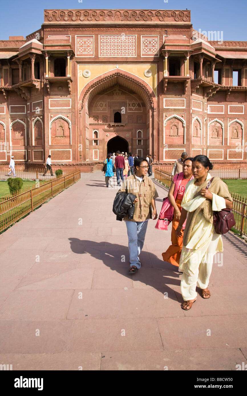 Jahangiri Mahal, Agra Fort, auch bekannt als Red Fort, Agra, Uttar Pradesh, Indien Stockfoto