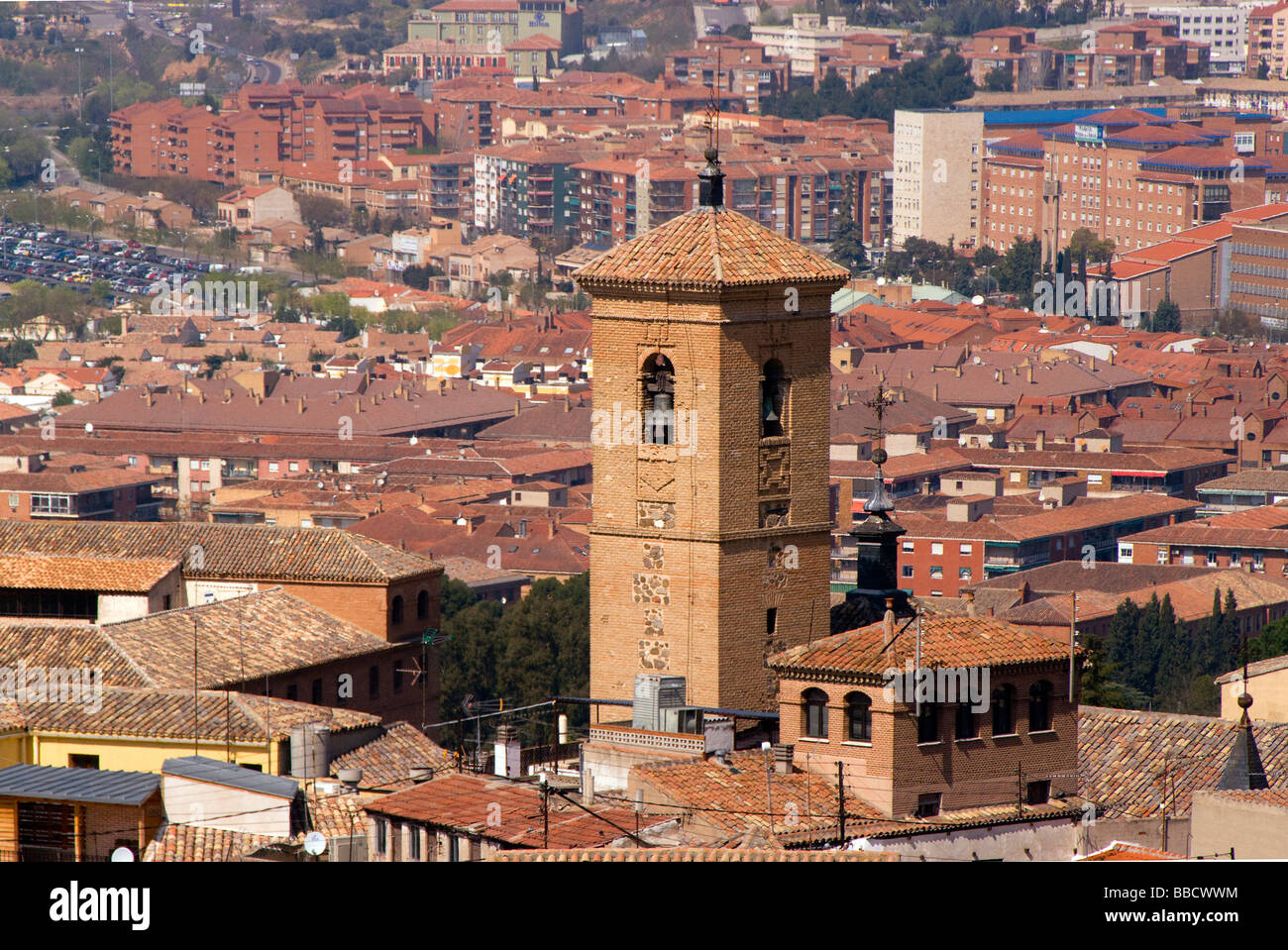 Vista Aerea De La Ciudad de Toledo Desde el Alcazar von Toledo aus dem Alcazar anzeigen Stockfoto