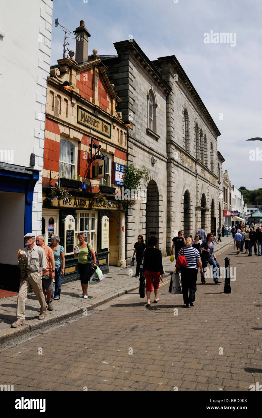 Truro, Cornwall. Market Inn und Saal für Cornwall, auf Zitronen-Kai. Stockfoto