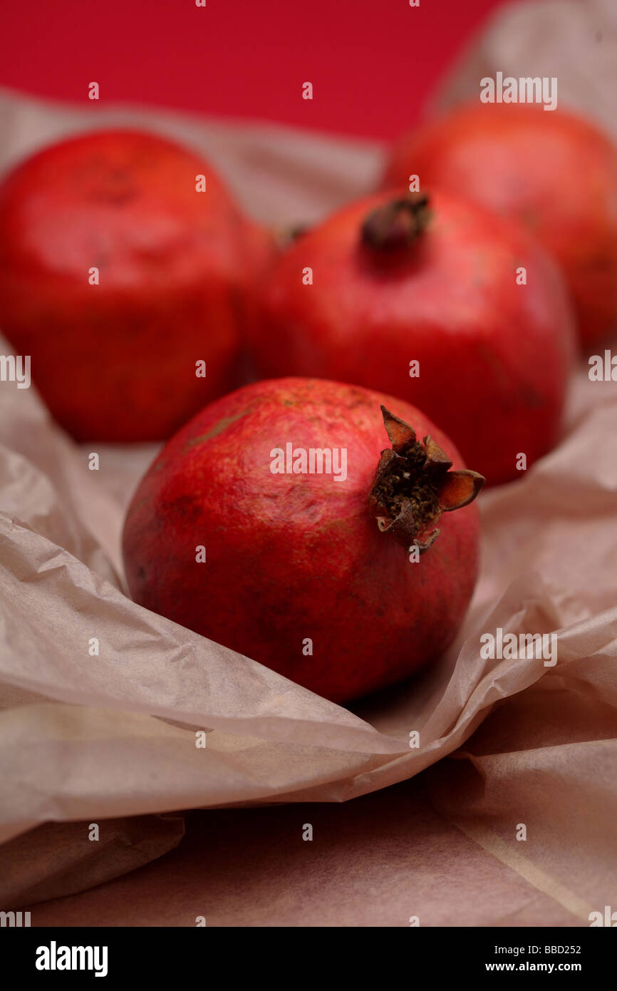frische rote Granatapfel Stockfoto