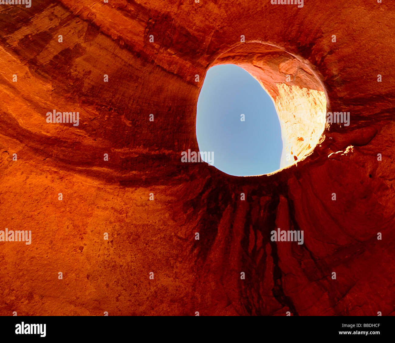 Big Hogan Monument Valley Sunrise Arizona USA Stockfoto