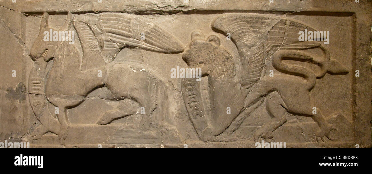 Stone Carving des Evangelisten St. Lukas und St. Mark Rock of Cashel Grafschaft Co Tipperary Irland Irland Irland Europa EU Stockfoto