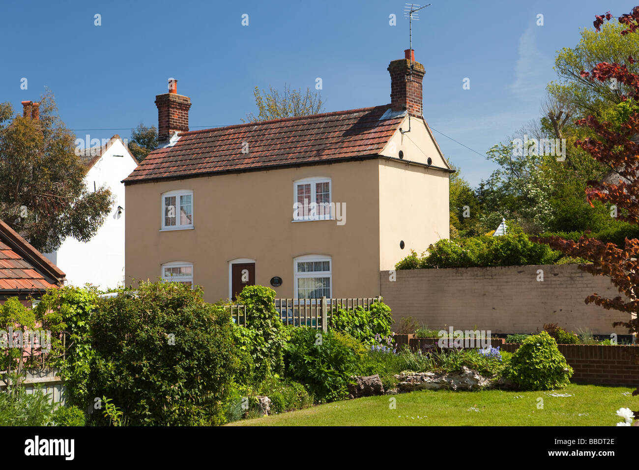 UK England Norfolk Winterton auf Meer idyllisch April cottage Stockfoto