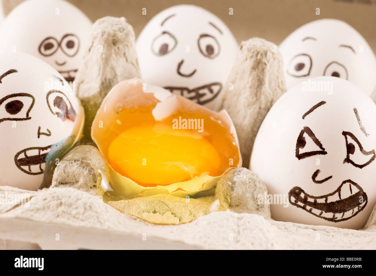 Eiern sind Angst, wie sie toten Freund sehen Stockfoto