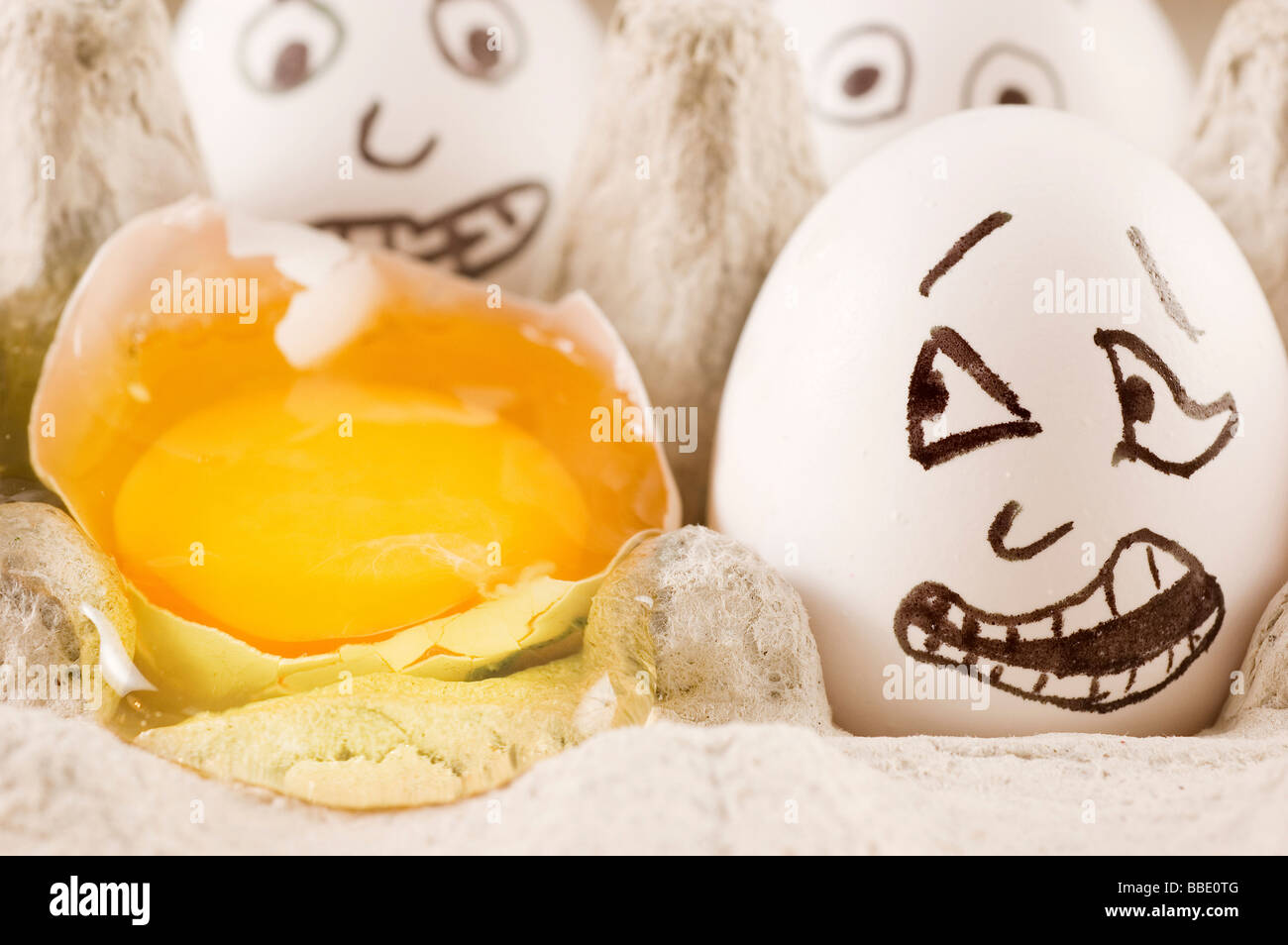 Eiern sind Angst, wie sie toten Freund sehen Stockfoto