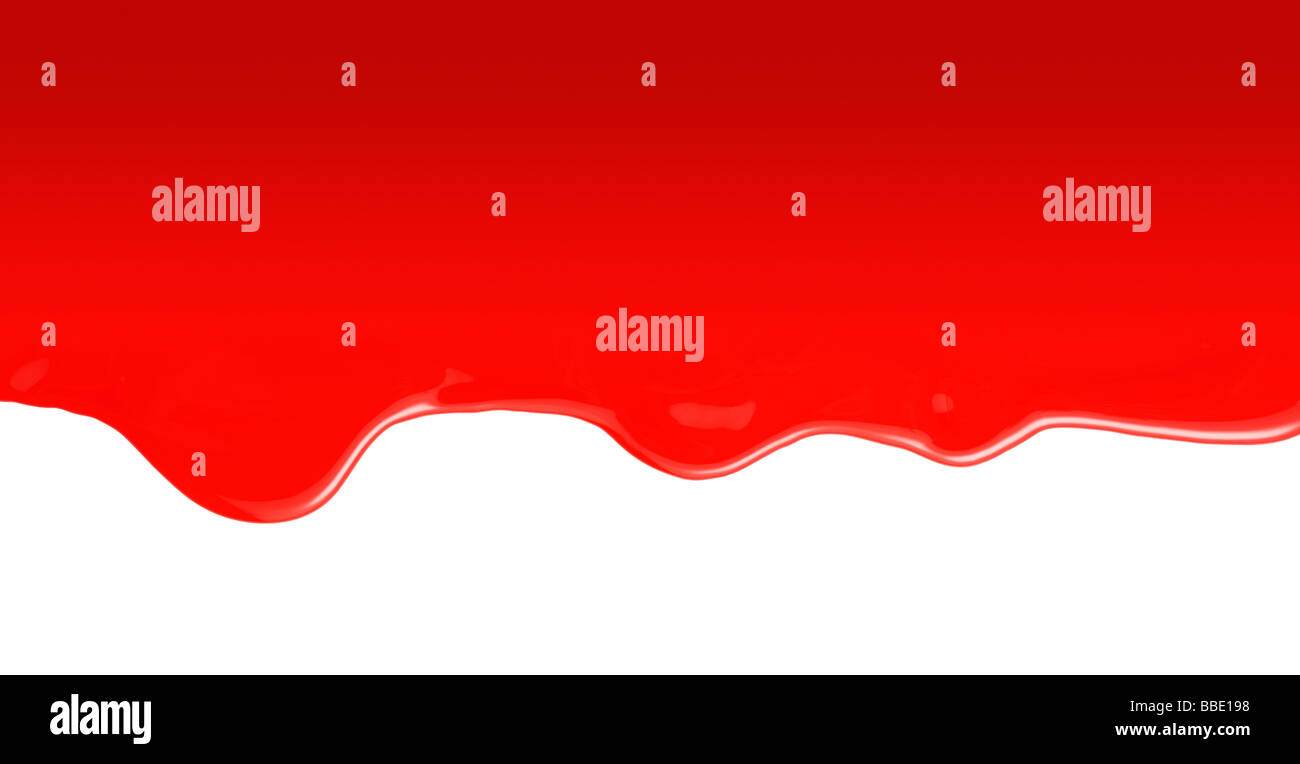 Roten Farbe fließt Stockfoto