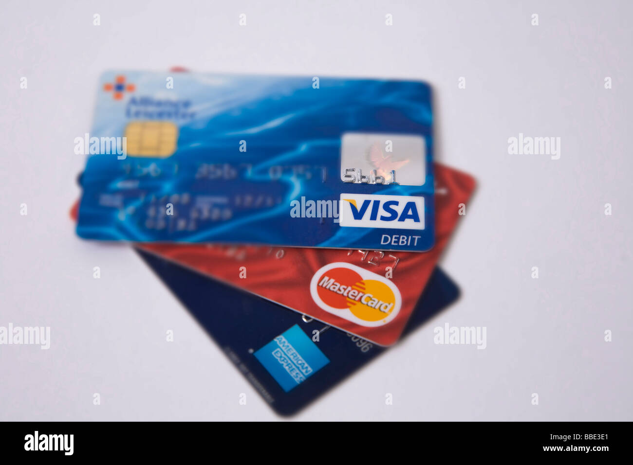 "Kreditkarte" Visa mastercard Stockfoto