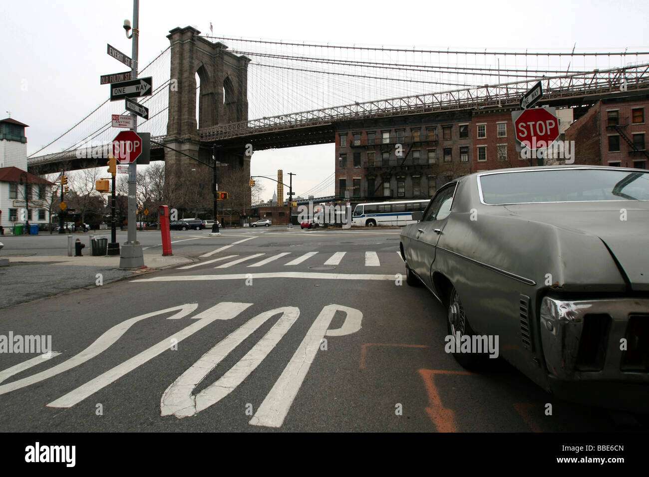 Brooklyn Bridge, New York City, USA, Vereinigte Staaten von Amerika Stockfoto
