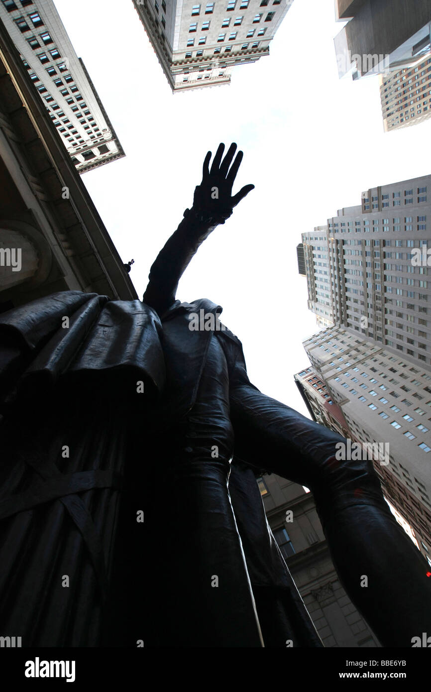 WashingtonStatue, Wall Street, Manhattan, New York City, USA