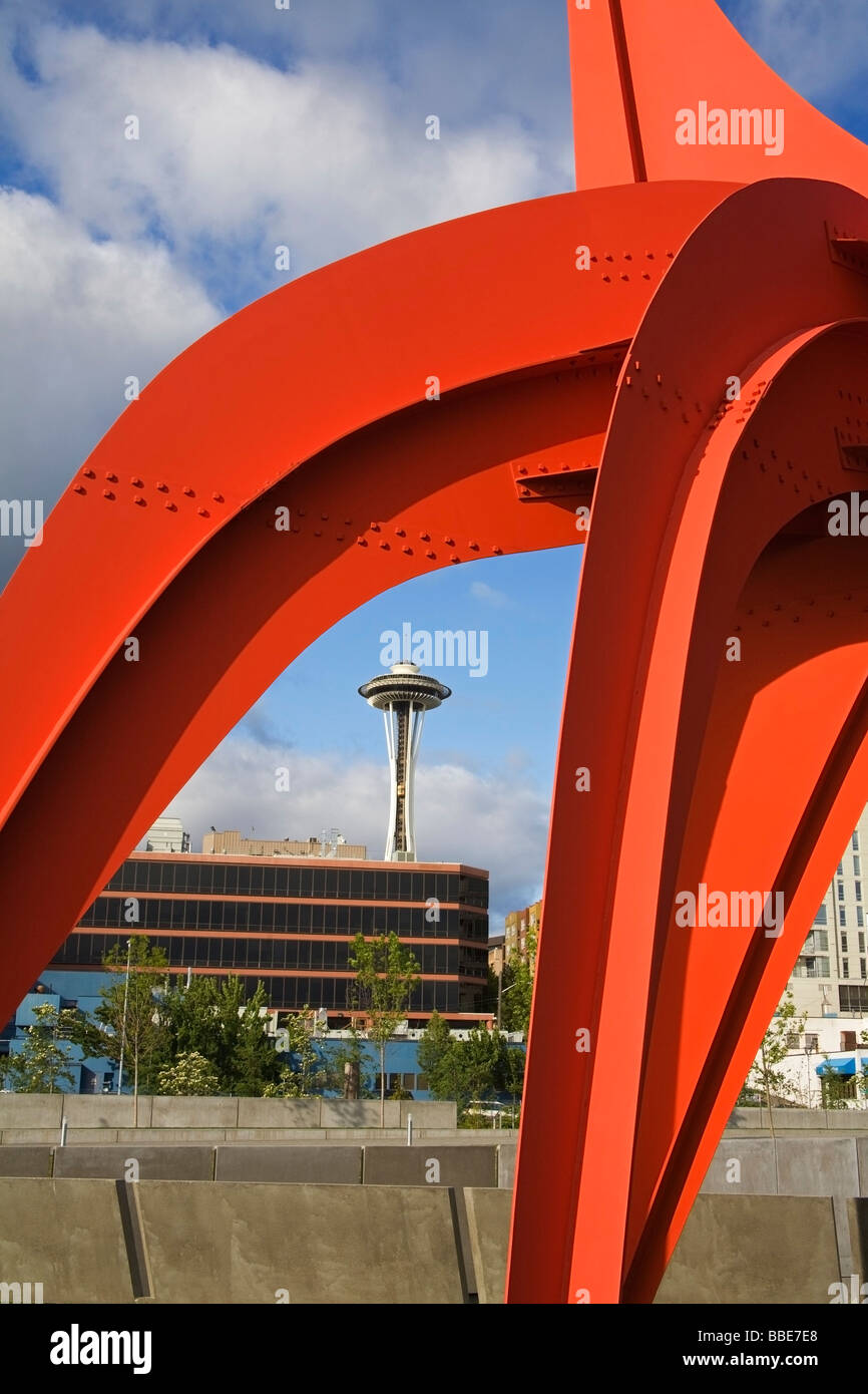 Adler-Skulptur von Alexander Calder; Olympic Sculpture Park, Seattle, Washington State, USA Stockfoto