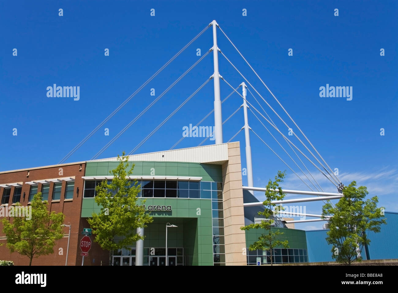 Außenseite des Gebäudes; US-Bundesstaat Washington, USA Stockfoto