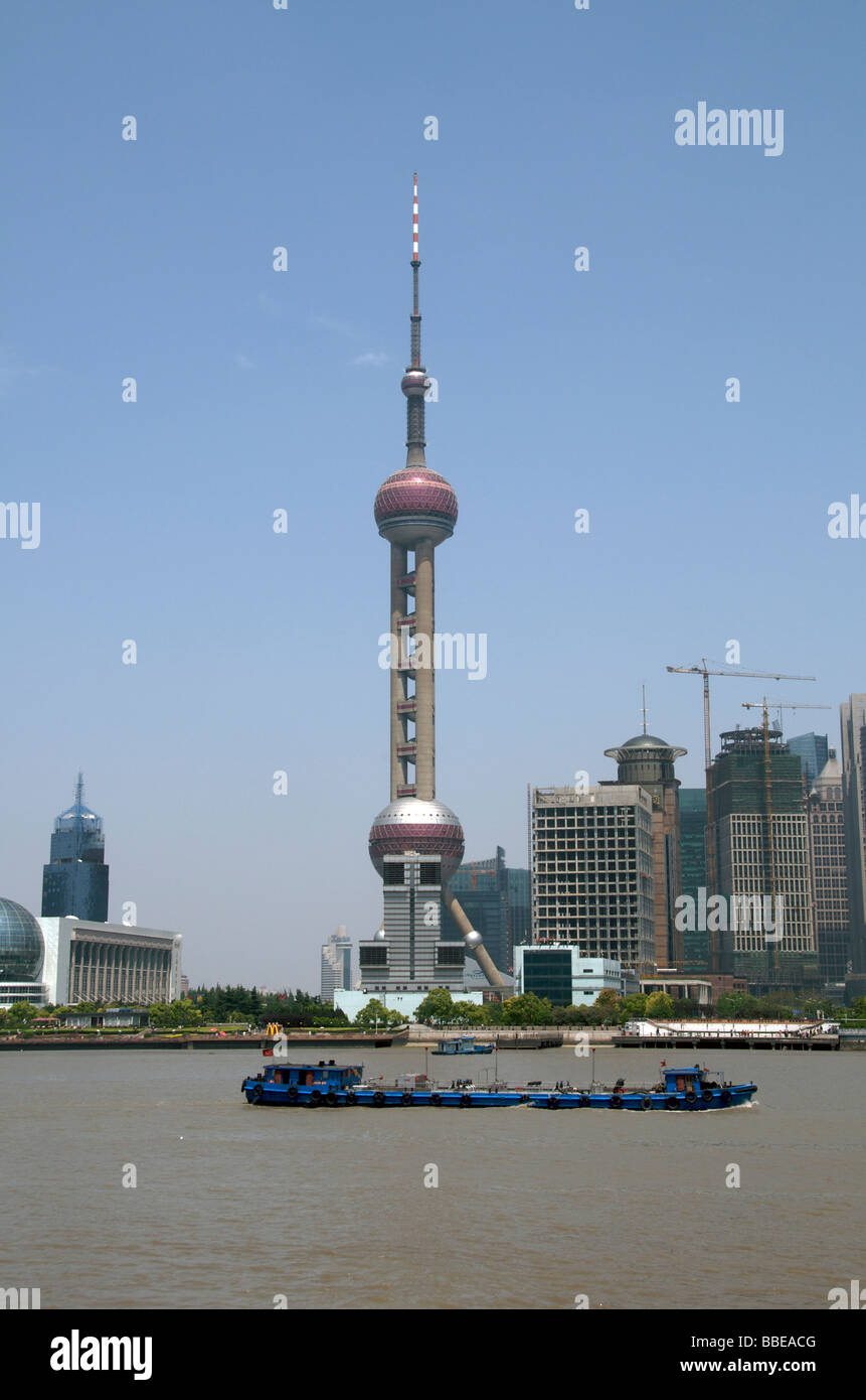 Oriental Pearl TV Tower Park Pudong Lujiazui Shanghai China Stockfoto