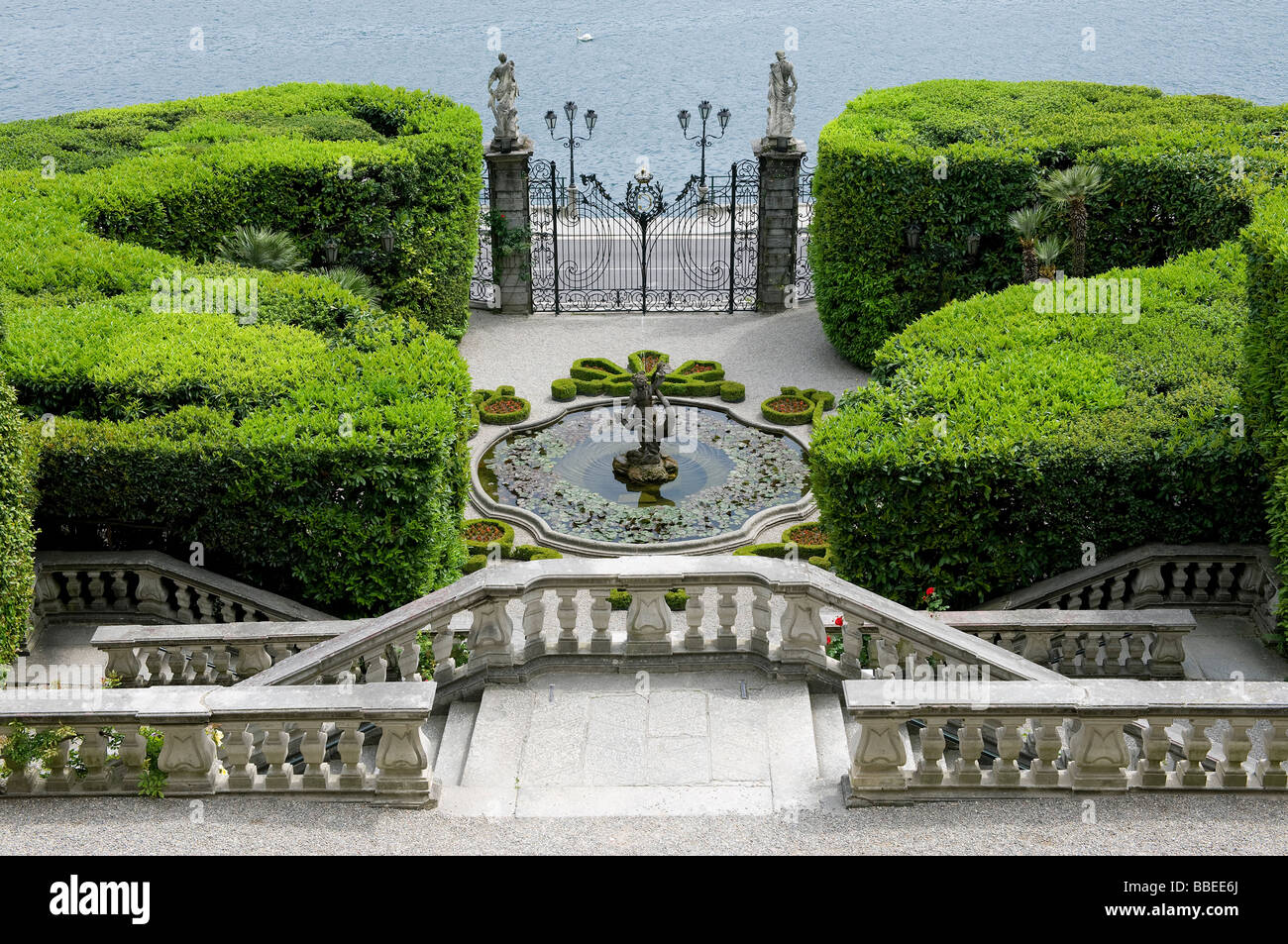 Garten in der Villa Carlotta, Tremezzo, Comer See, Italien