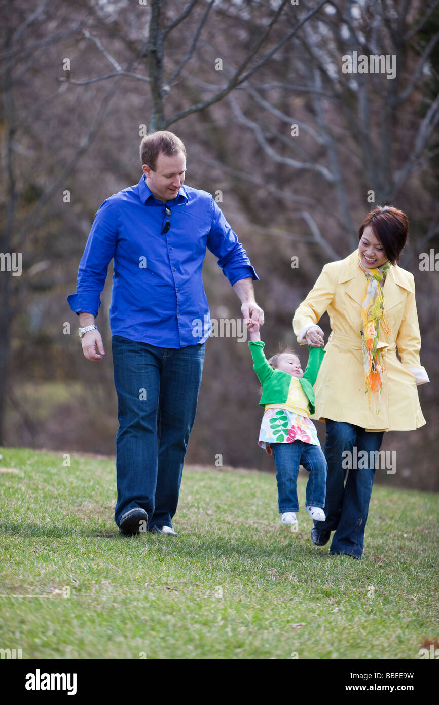 Familie im Park, Bethesda, Maryland, USA Stockfoto