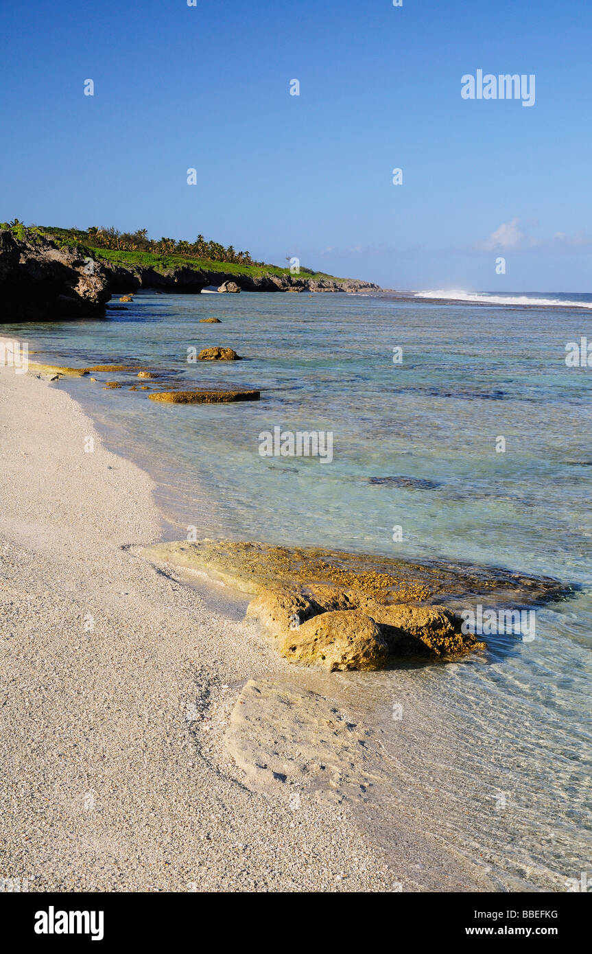 Matai Landung, Atiu, Cook-Inseln, Süd-Pazifik Stockfoto