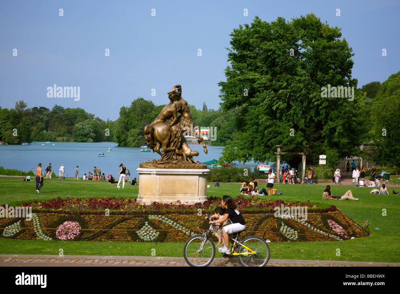 See im Parc De La Tête d oder Rhone-Alpen-Frankreich Stockfoto