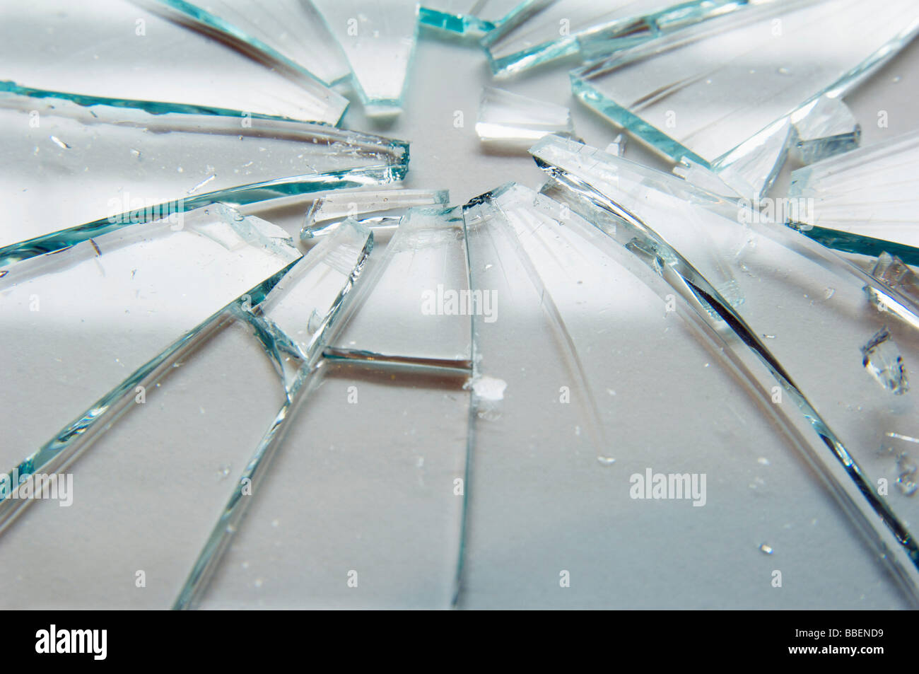 Zerbrochenes Glas Stockfoto