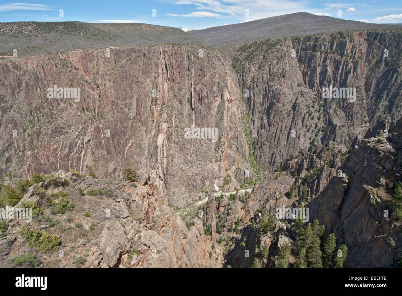 Colorado Black Canyon des Gunnison-Nationalpark Chasm View Stockfoto