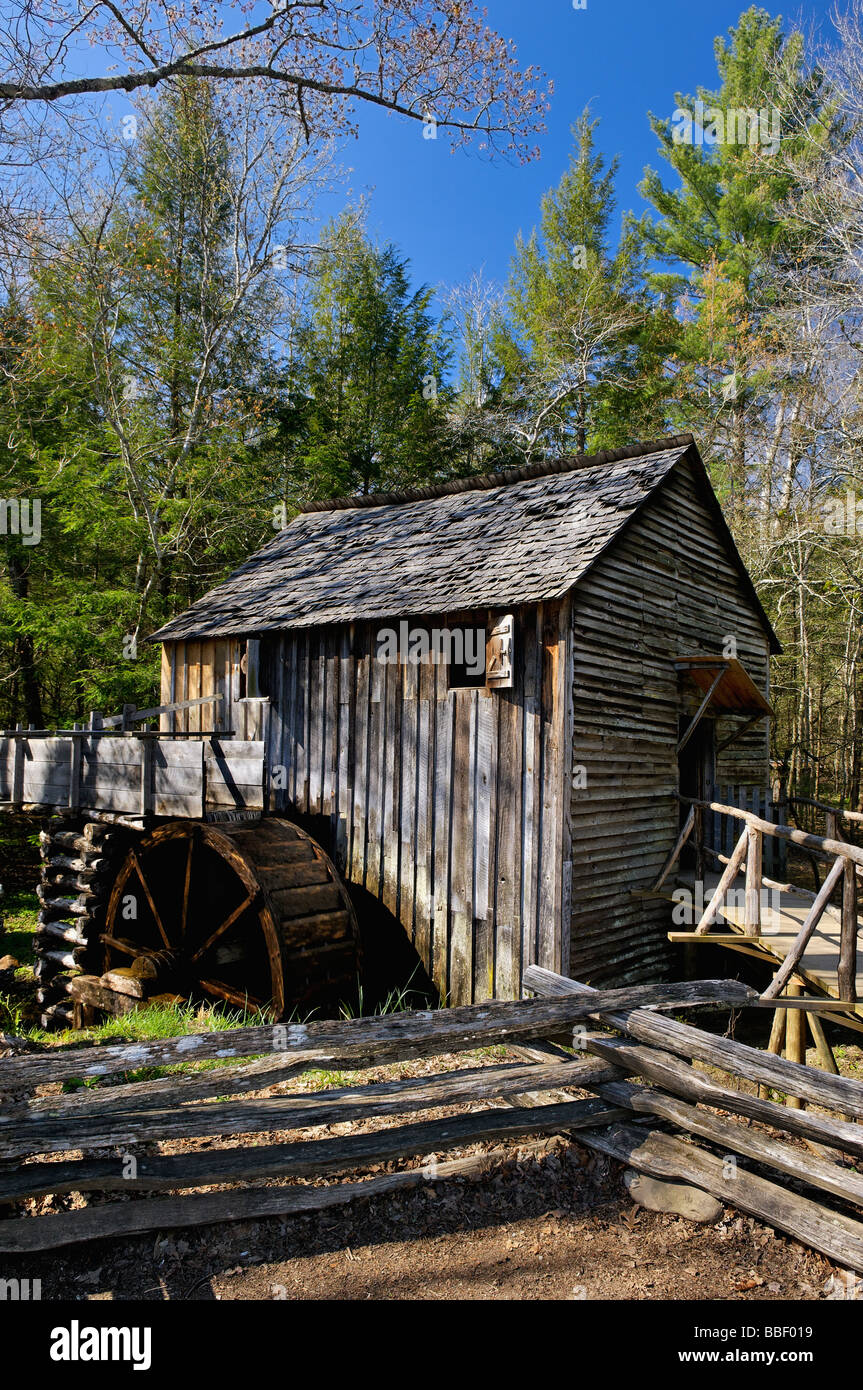 Kabel-Mühle in Cades Cove in Great Smoky Mountains Nationalpark Tennessee Stockfoto