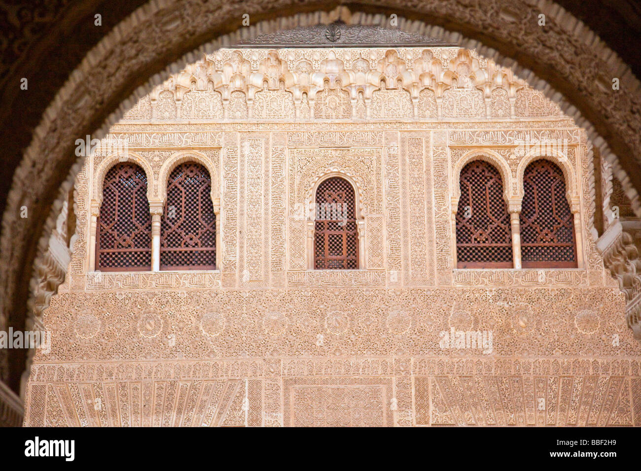 Patio del Cuarto Dorado in der Alhambra in Granada Spanien Stockfoto