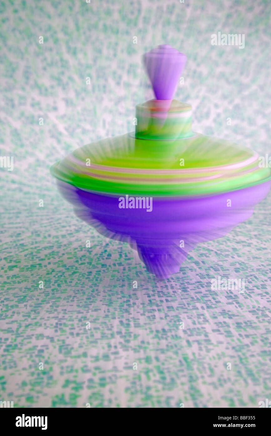 Spinning Top bunte Spielzeug schnelllebig Schwindel Gleichgewicht Stockfoto
