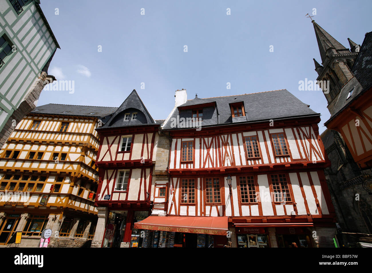 Altstadt, mittelalterliche Architektur, Vannes, Frankreich Stockfoto