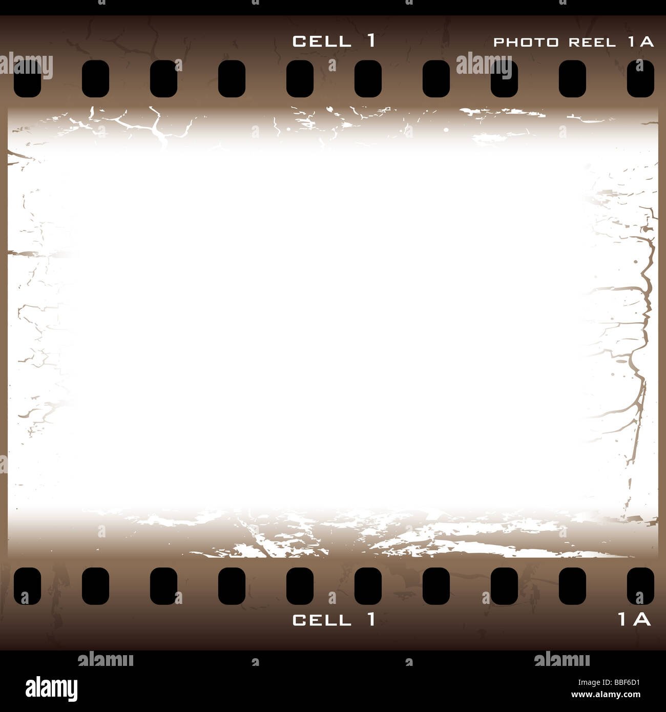 Stück des Films mit braunen Grunge-Effekt Stockfoto Stück des Films mit braunen Grunge-Effekt Stockfoto