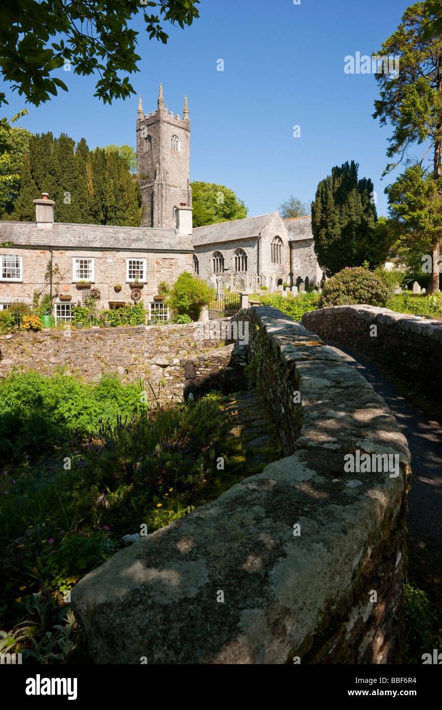 Altarnun Kirche im Frühjahr, Cornwall Stockfoto