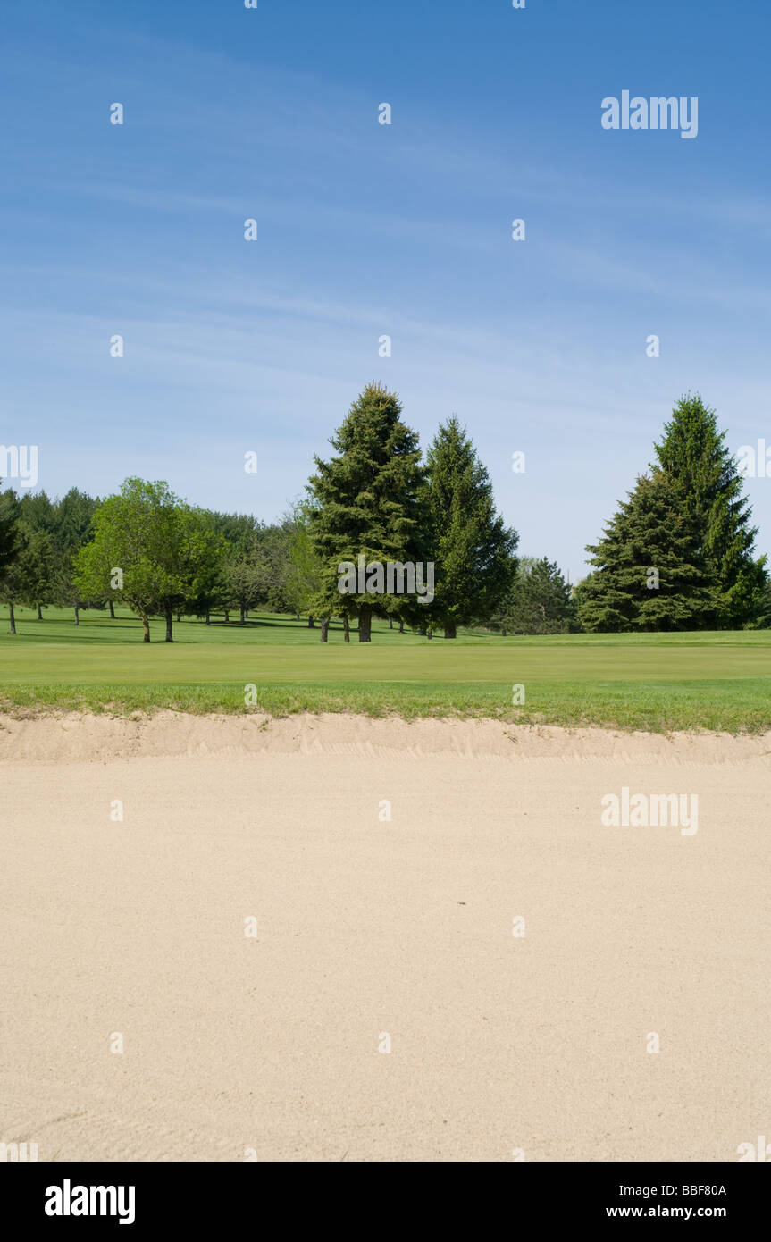 Golfplatz-sand Stockfoto