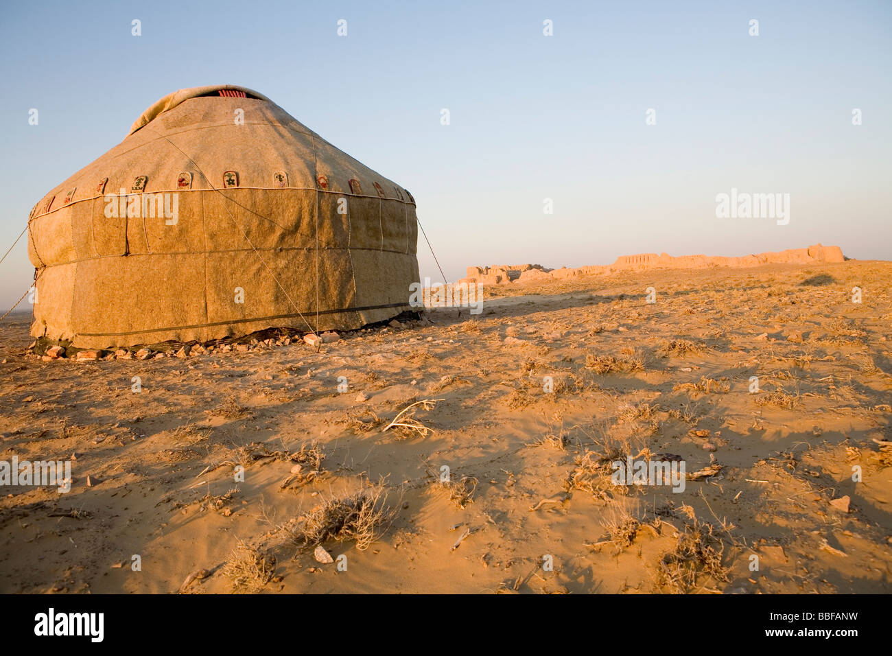Jurte in Ayaz Qala in Usbekistan Stockfoto
